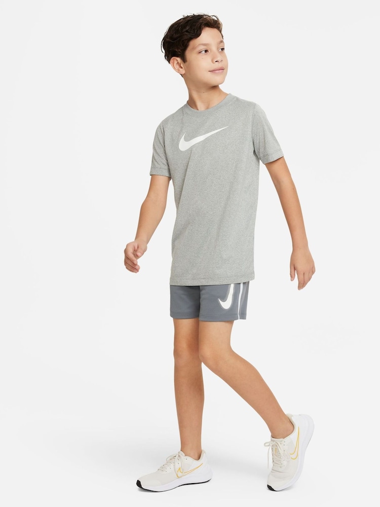 Nike Grey Dri-FIT Multi+ Graphic Training Shorts - Image 5 of 5