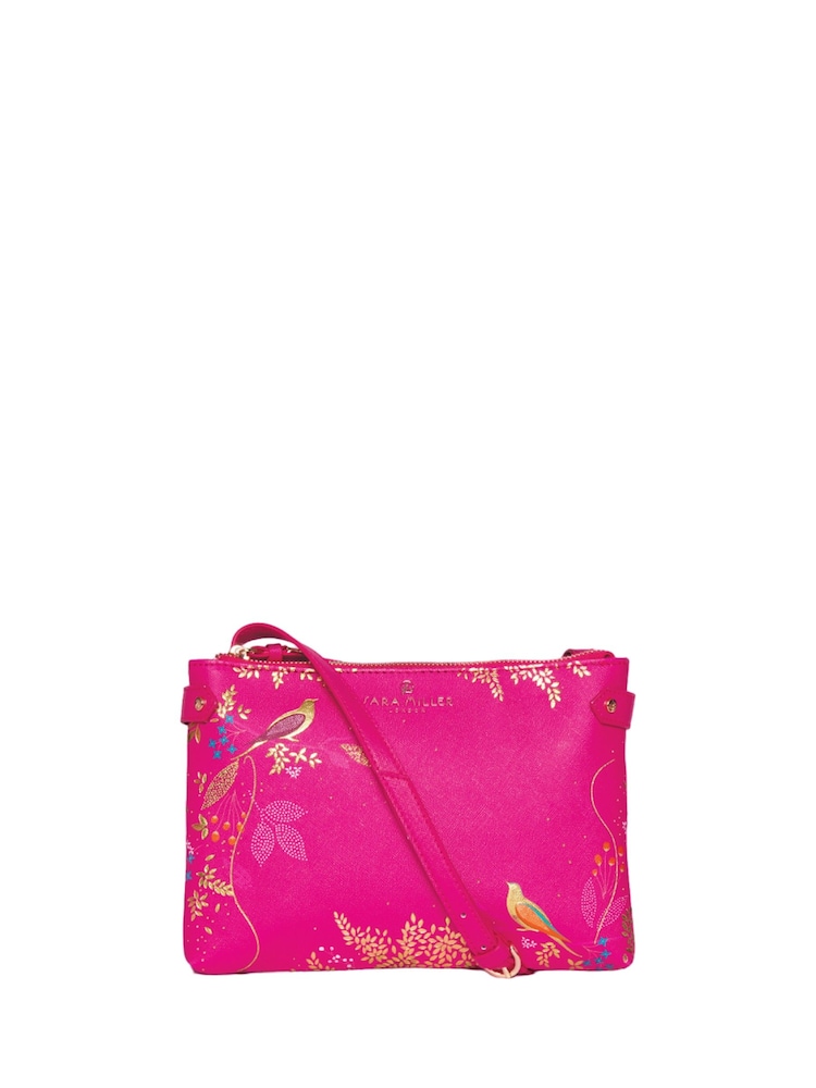 Sara Miller Pink Zip Crossbody Chelsea Bag - Image 1 of 3 Sara Miller Pink Zip Crossbody Chelsea Bag - Image 1 of 3