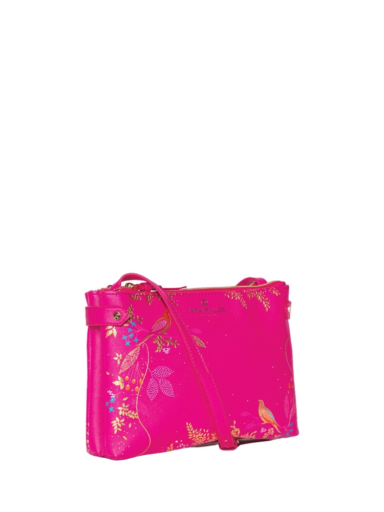 Sara Miller Pink Zip Crossbody Chelsea Bag - Image 2 of 3 Sara Miller Pink Zip Crossbody Chelsea Bag - Image 2 of 3