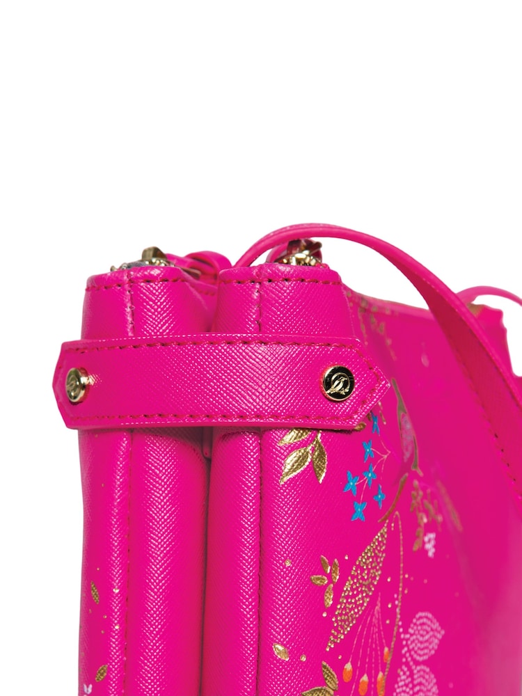 Sara Miller Pink Zip Crossbody Chelsea Bag - Image 3 of 3 Sara Miller Pink Zip Crossbody Chelsea Bag - Image 3 of 3