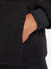 Nike Black/Grey Club Fleece Winterized Zip Through Cosy Borg Hoodie - Image 5 of 5