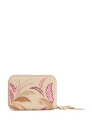 Sara Miller Pink Small Zip Fern Garden Purse - Image 1 of 2