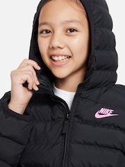 Nike Black/Pink Oversized Padded Jacket - Image 4 of 6