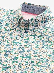 Multicolour Linen Blend Floral Short Sleeve Shirt - Image 7 of 8