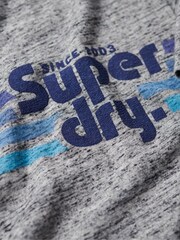 Superdry Grey Terrain Striped Logo T-Shirt - Image 5 of 6