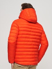 Superdry Orange Hooded Fuji Sport Padded Coat Jacket - Image 2 of 7