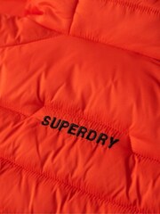 Superdry Orange Hooded Fuji Sport Padded Coat Jacket - Image 7 of 7