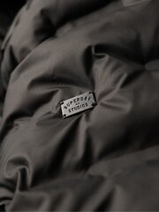 Superdry Black Short Quilted Puffer Hooded Jacket - Image 5 of 5