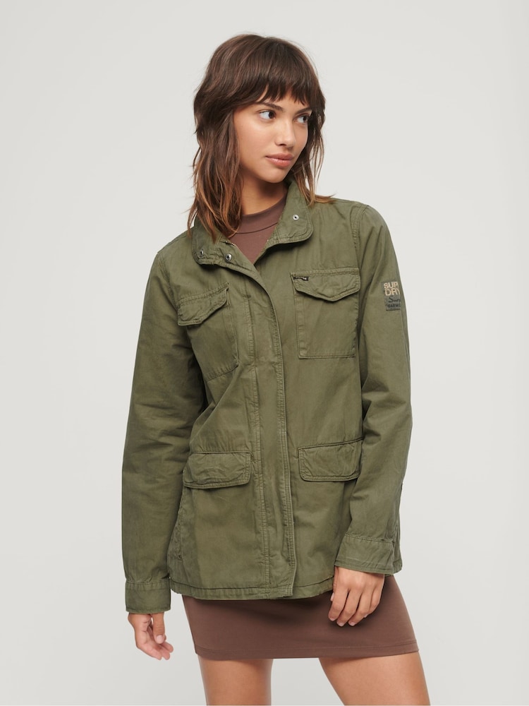 Superdry Tropez M65 Embellished Military 100% Cotton Jacket - Bild 1 von 6