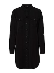 VERO MODA Black Denim Shirt Dress - Image 7 of 8