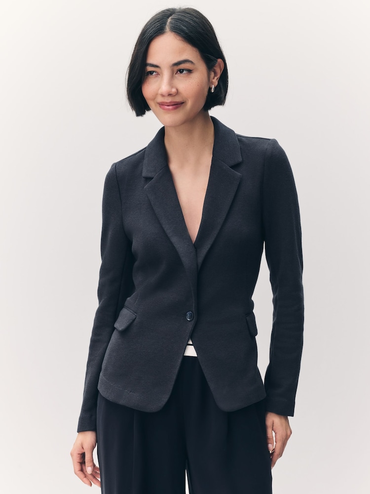 VERO MODA Navy Fitted Blazer - Image 1 of 8