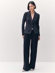 VERO MODA Navy Fitted Blazer - Image 3 of 8