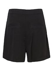VERO MODA Black 100% Cotton Tencel Tie Front Relaxed Shorts - Image 6 of 6
