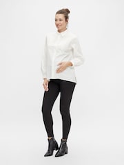 Mamalicious Black Slim Fit High Waist Over the Bump 100% Cotton Maternity Jeans - Image 2 of 8