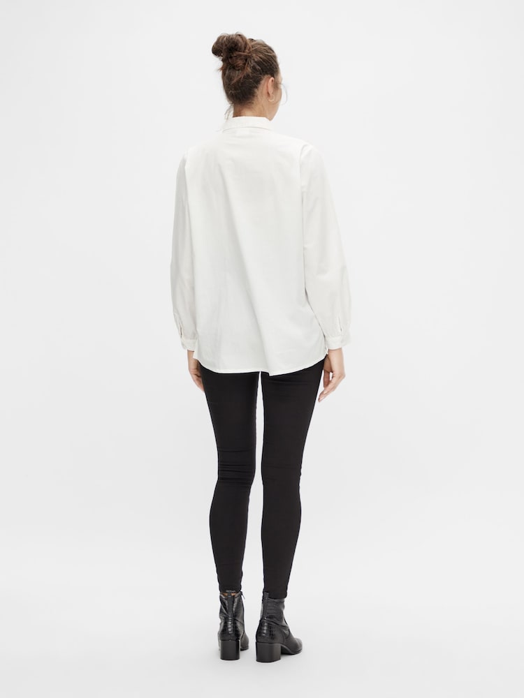 Mamalicious Black Slim Fit High Waist Over the Bump 100% Cotton Maternity Jeans - Image 3 of 8