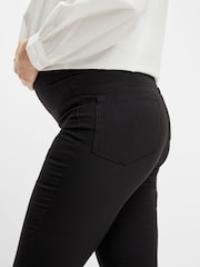 Mamalicious Black Slim Fit High Waist Over the Bump 100% Cotton Maternity Jeans - Image 5 of 8