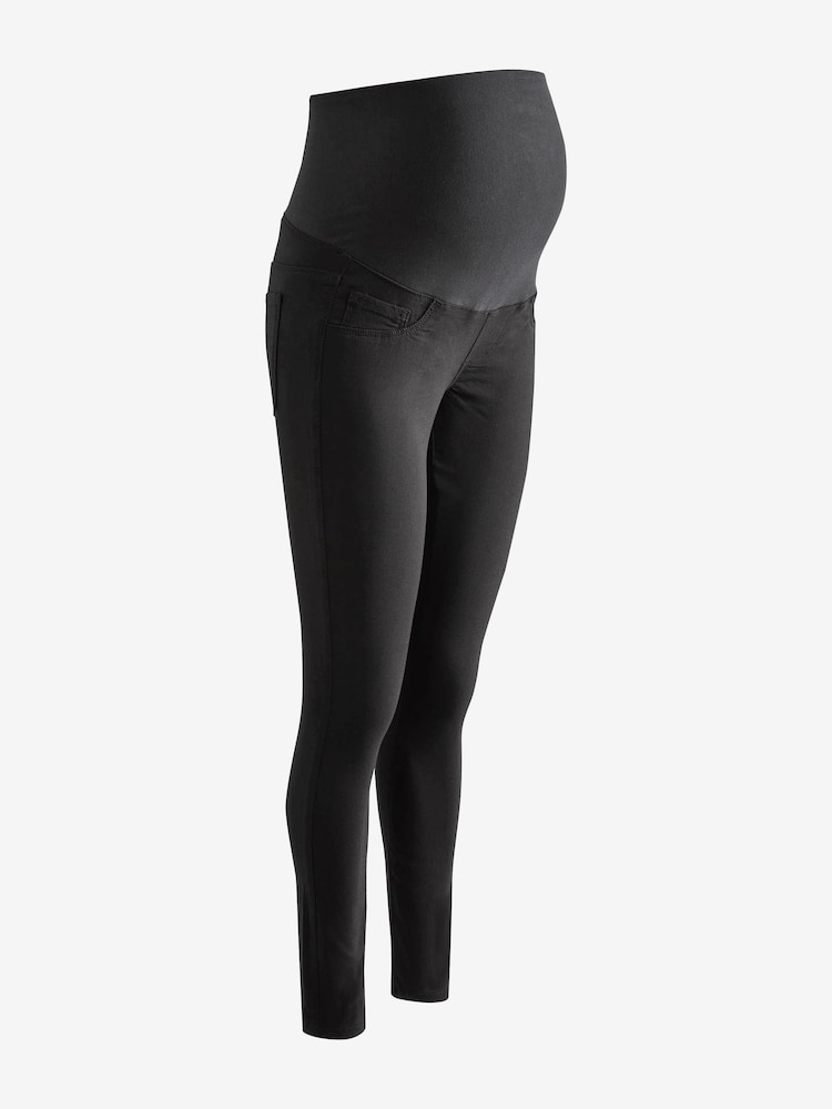 Mamalicious Black Slim Fit High Waist Over the Bump 100% Cotton Maternity Jeans - Image 7 of 8
