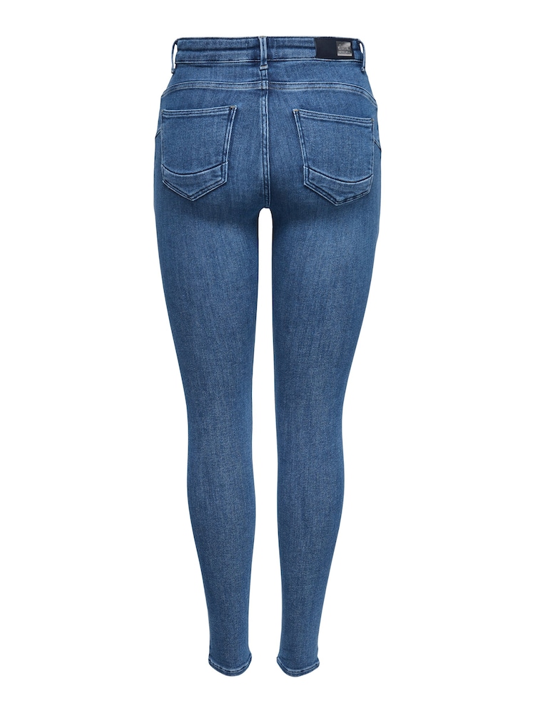 ONLY Blue 100% Cotton Power Push Up Skinny Jeans - Image 7 of 8