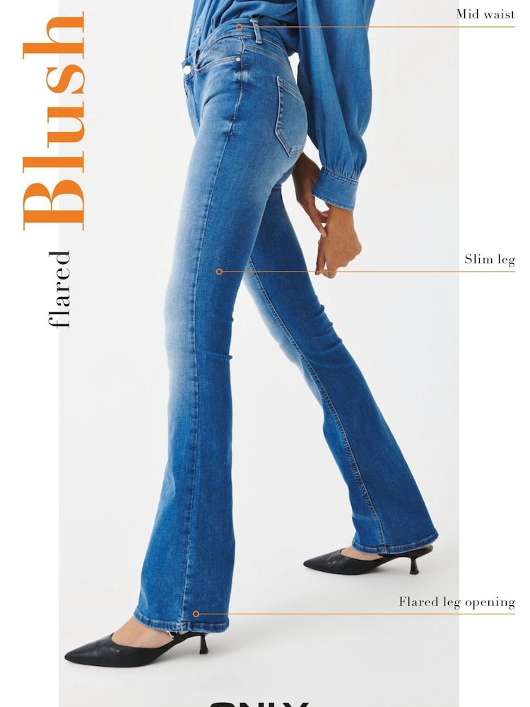 ONLY Blue 100% Cotton Power Push Up Skinny Jeans - Image 8 of 8