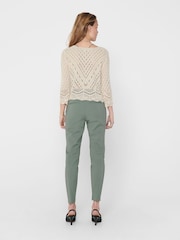 JDY Cream Crochet Lightweight Summer Jumper - Image 3 of 6