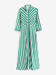 YAS Green Maxi Length Shirt Dress - Image 5 of 5