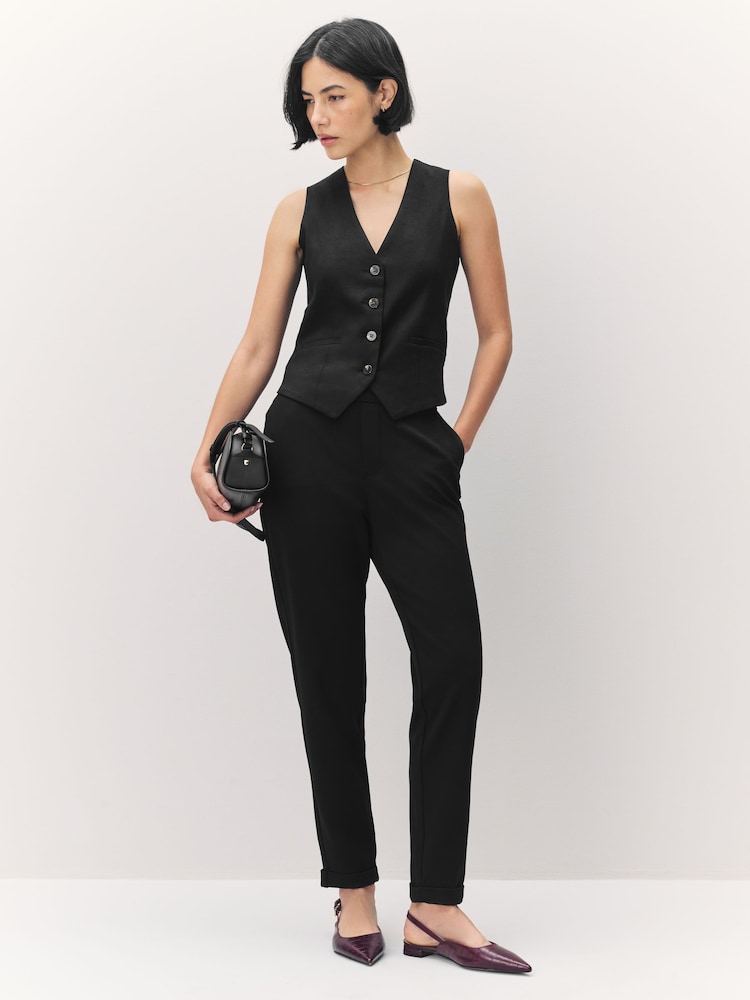 VERO MODA Black Slim High Waisted Trousers - Image 3 of 7