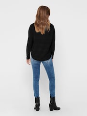 ONLY Black Textured Knitted 100% Cotton Jumper - Image 3 of 5