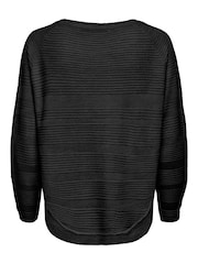 ONLY Black Textured Knitted 100% Cotton Jumper - Image 5 of 5