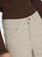 ONLY Cream High Waisted Wide Leg 100% Cotton Jeans - Image 5 of 7
