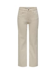 ONLY Cream High Waisted Wide Leg 100% Cotton Jeans - Image 7 of 7