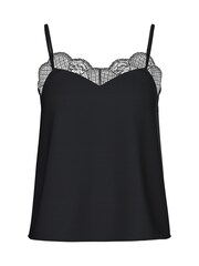 PIECES Black 100% Cotton Lace Trim Vest - Image 5 of 6