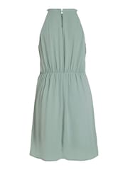 VILA Green Halter Neck Tulle Fit And Flare Dress - Image 7 of 7