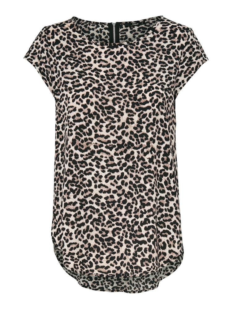 ONLY Brown 100% Cotton Printed Cap Sleeve Top - Image 5 of 5 ONLY Brown 100% Cotton Printed Cap Sleeve Top - Image 5 of 5