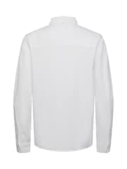 PIECES White Classic Oxford Workwear 100% Cotton Shirt - Image 4 of 4