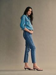 ONLY 100% Cotton Emily High Waisted Straight Leg Jeans - Image 2 of 7