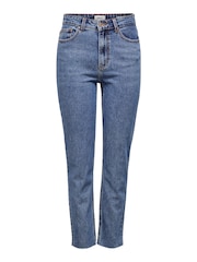 ONLY 100% Cotton Emily High Waisted Straight Leg Jeans - Image 6 of 7