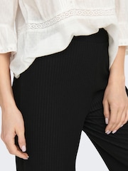 ONLY Black High Waisted Wide Leg 100% Cotton Trousers - Image 2 of 9