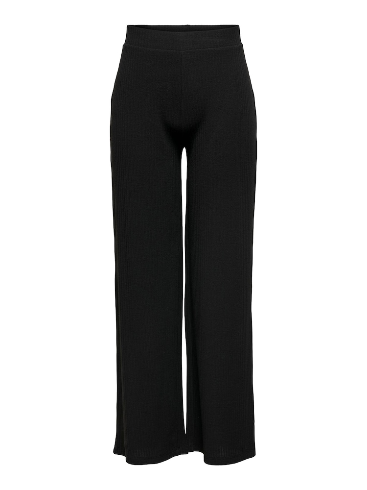 ONLY Black High Waisted Wide Leg 100% Cotton Trousers - Image 4 of 5