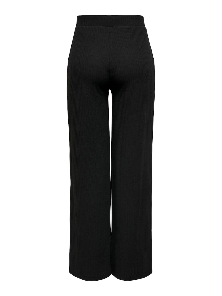 ONLY Black High Waisted Wide Leg 100% Cotton Trousers - Image 7 of 7