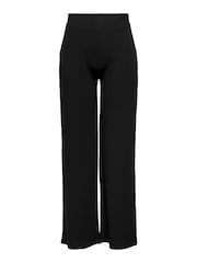 ONLY Black High Waisted Wide Leg 100% Cotton Trousers - Image 8 of 9