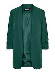 PIECES Green Ruched Sleeve Blazer - Image 5 of 5