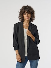 ONLY Ruched Sleeve Workwear 100% Cotton Blazer - Image 1 of 7