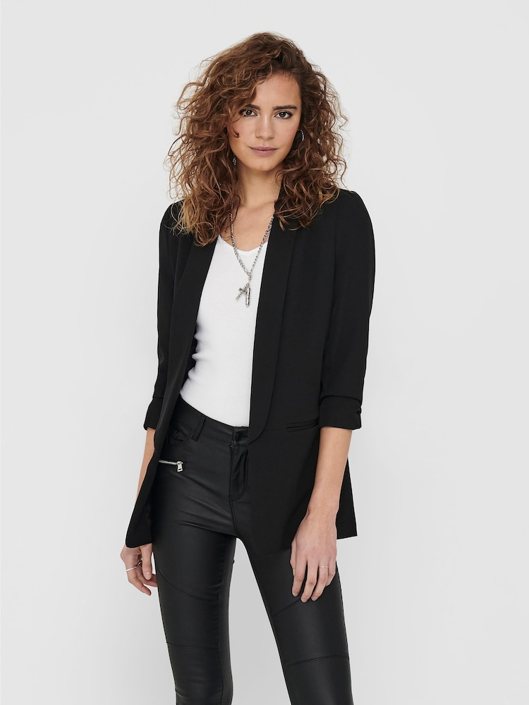 ONLY Ruched Sleeve Workwear 100% Cotton Blazer - Image 2 of 7