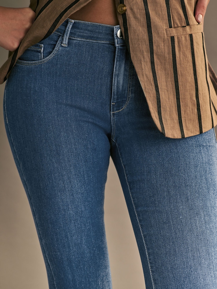 ONLY Blue Rain Regular Waist Stretch Skinny 100% Cotton Jeans - Image 4 of 7