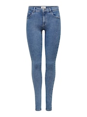 ONLY Blue Rain Regular Waist Stretch Skinny 100% Cotton Jeans - Image 6 of 7