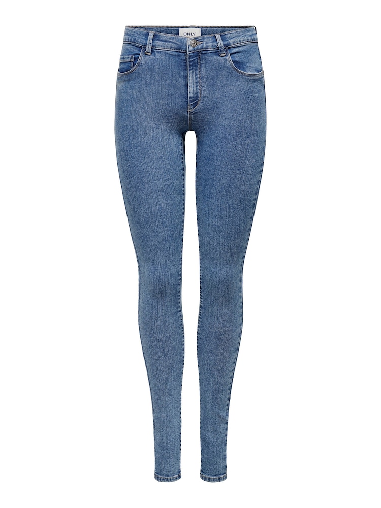 ONLY Blue Rain Regular Waist Stretch Skinny 100% Cotton Jeans - Image 6 of 7