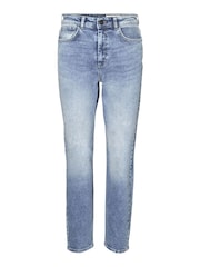 NOISY MAY Blue High Waisted Straight Leg Jeans - Image 7 of 7