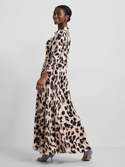 YAS Animal Maxi Length Shirt Dress - Image 2 of 6