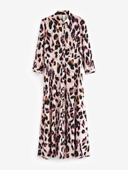 YAS Animal Maxi Length Shirt Dress - Image 6 of 6