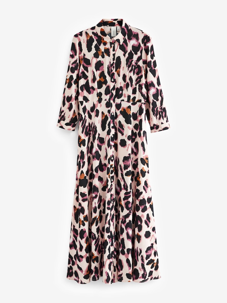 YAS Animal Maxi Length Shirt Dress - Image 6 of 6 YAS Animal Maxi Length Shirt Dress - Image 6 of 6